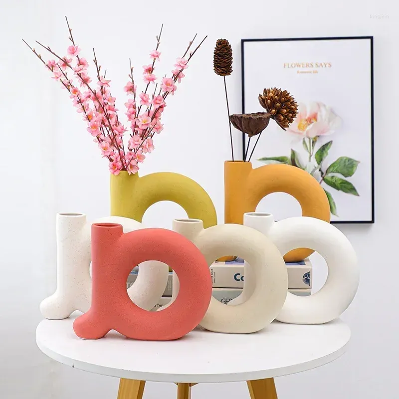 Vases décoratives vase en céramique chinoise pour décoration de fleur décoration de table créative ornements accessoires intérieurs de la maison
