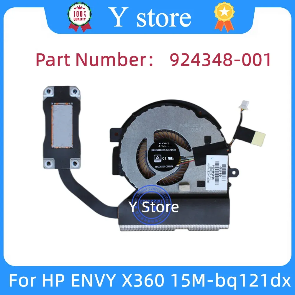 Pads Y Store New Original For HP ENVY X360 15BP 15MBQ 15BP1052NR 15BP108CA 15MBP012DX 924348001 DFS561405PL01 Heatsink With Fan