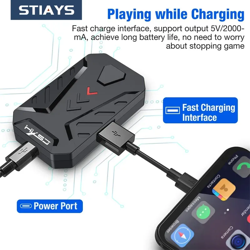 Adaptors Stiays Mouse&keyboard Converters Mobile Pubg Game Converter Plug and Play Mouse Keyboard Converter for Android Mobile Pubg Games
