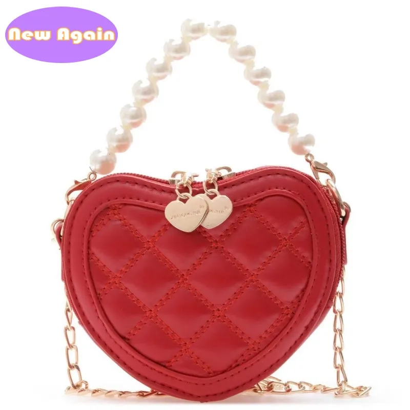 Baby girls Lovely messenger bags Kids small heart shoulder bag Children's Mini crossbody Bags Kids Little money purses Toddlers designer classic totes ARYB260