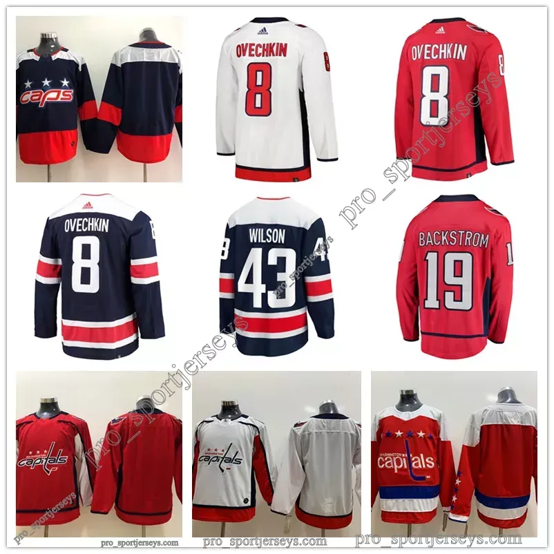 Washington Custom Capitals Hockey Jerseys 27 Alexeyev 19 Niclas Backstrom 25 Ethan Bear 74 John Carlson 26 Nic Dowd 42 Martin Fehervary 3 Nick Jensen