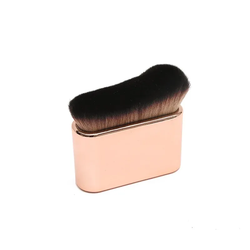 Big abgewinkelte Foundation Make -up Pinsel Flüssige Bronzer Make -up Pinsel Wellenpulver Gesicht Essentielle Kosmetikwerkzeuge tragbar