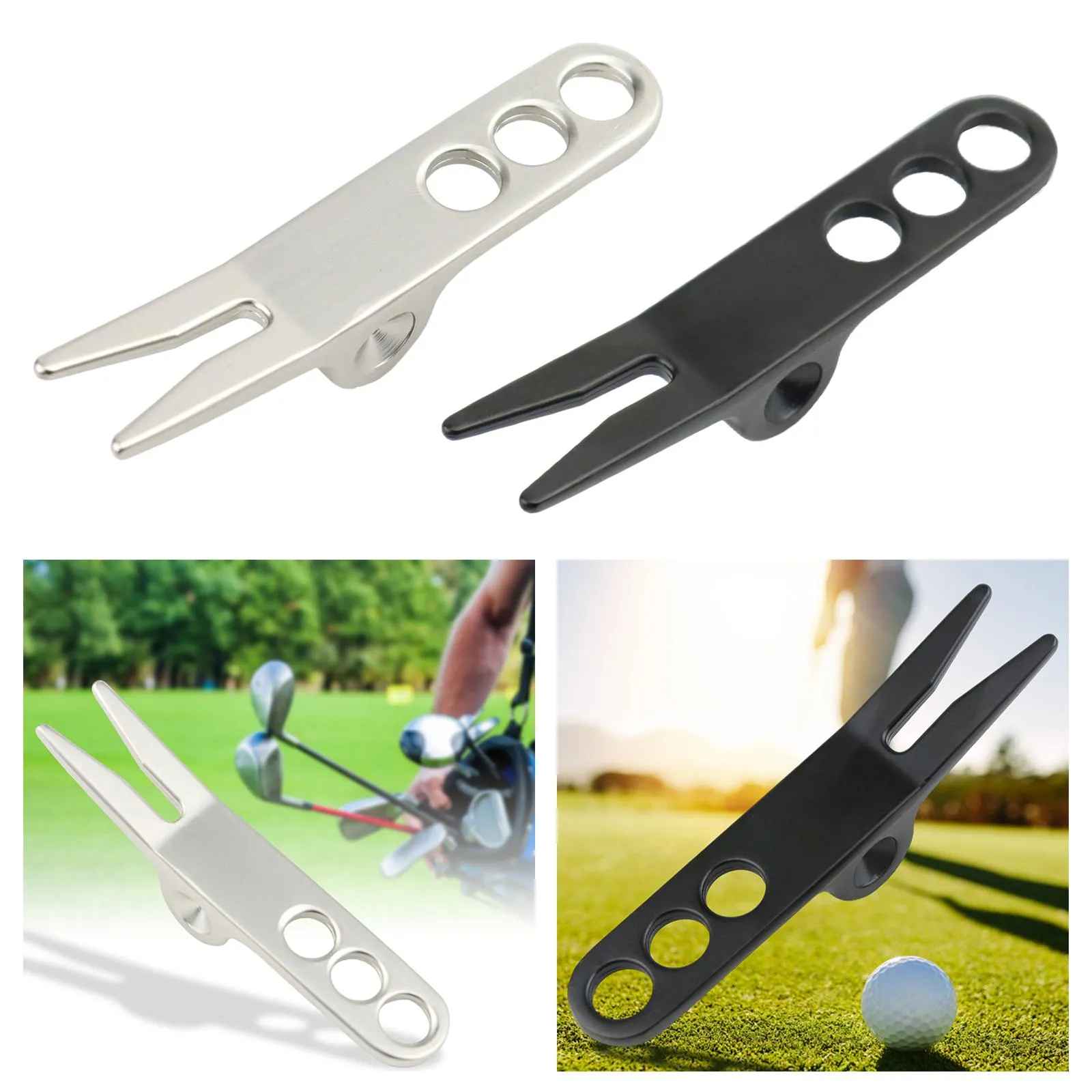 Divot Repair Fork Putt Parter Alignment Tool Golf Equipment Durability Golf Club Golf Grass Repair Fork Golf Tool for Training