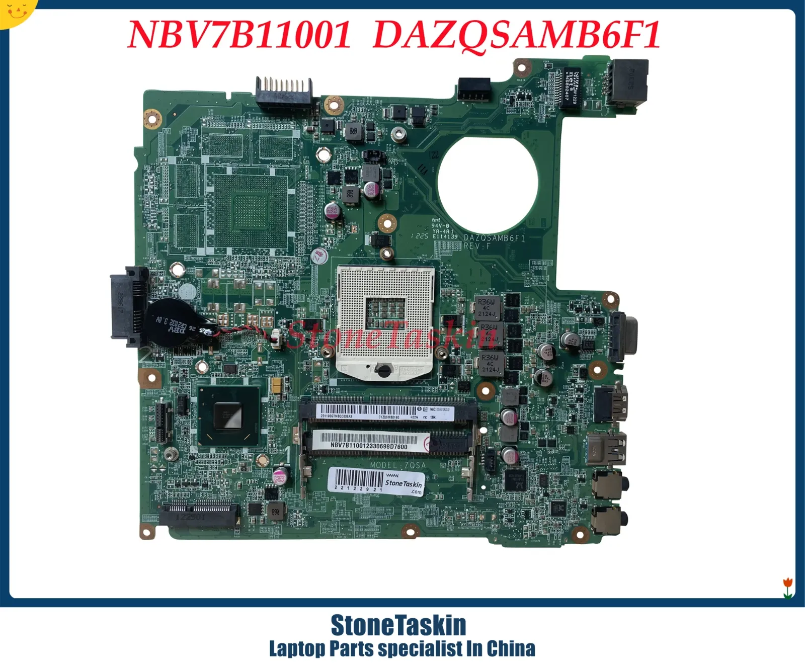 Moderkort StonetArtin för Acer Aspire E1471 E1431 Laptop Motherboard NBV7B11001 ZQSA DAZQSAMB6F1 DDR3 Mainboard 100% testad