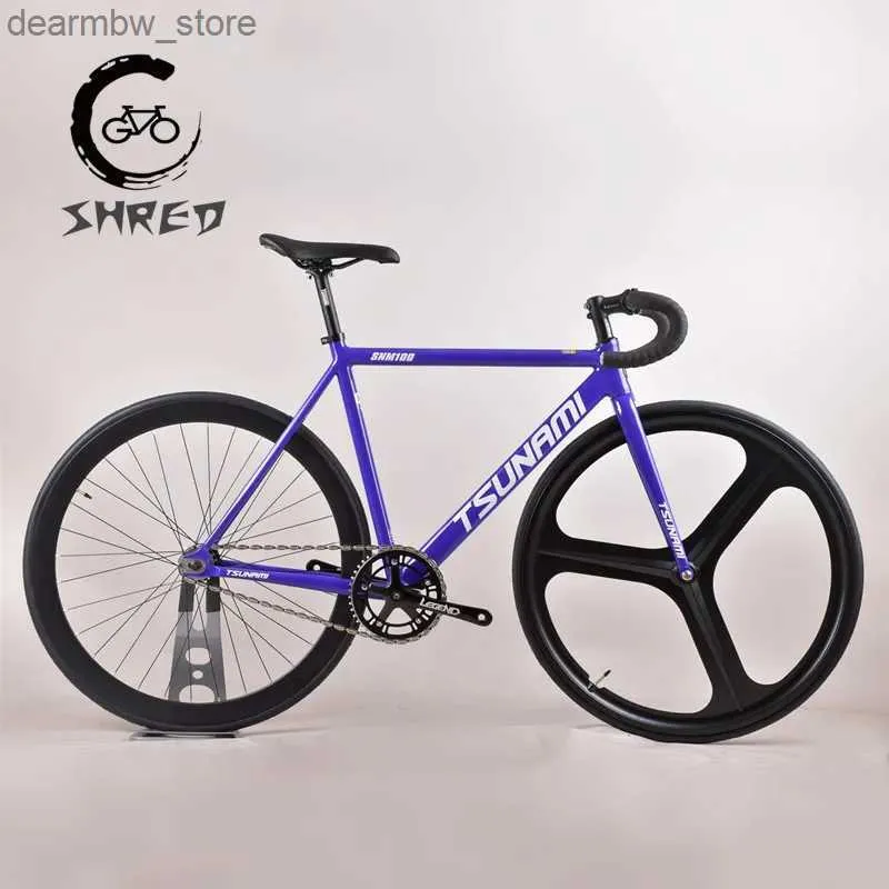 الدراجات Tsunami SNM100 Fixie الثابتة الدراجة العتاد 700C SING SEPTER TRACK RACING BICYC 49/52/55/58 سم إطار الألومنيوم V V BRAKES L48