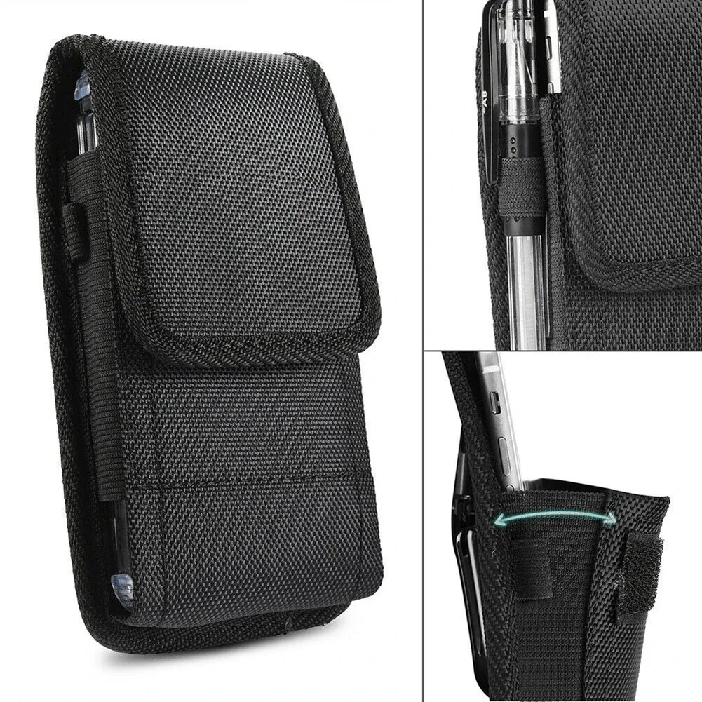 Портативный телефон с телефонной мешочкой подвесной пакет для хранения талии Фанни Черный Классический ремень Клип для пакета корпусная сумка на ремне.