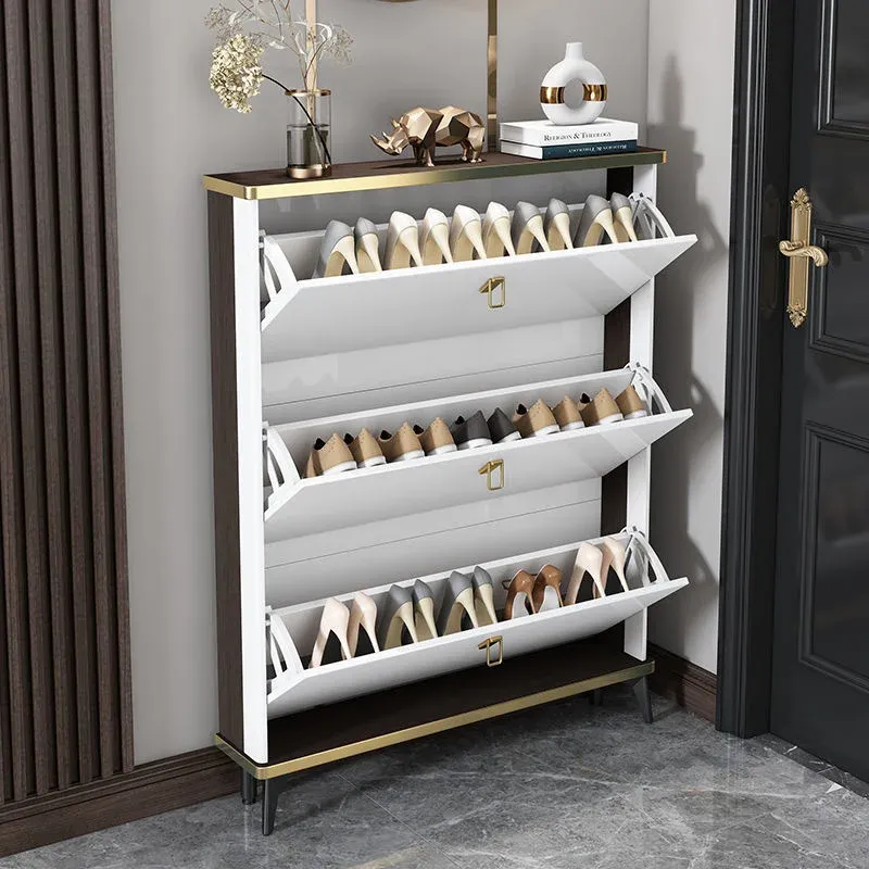 Narrow Shoe Rack Narrow Storage Unit For Hallway Thin Shoe Storage