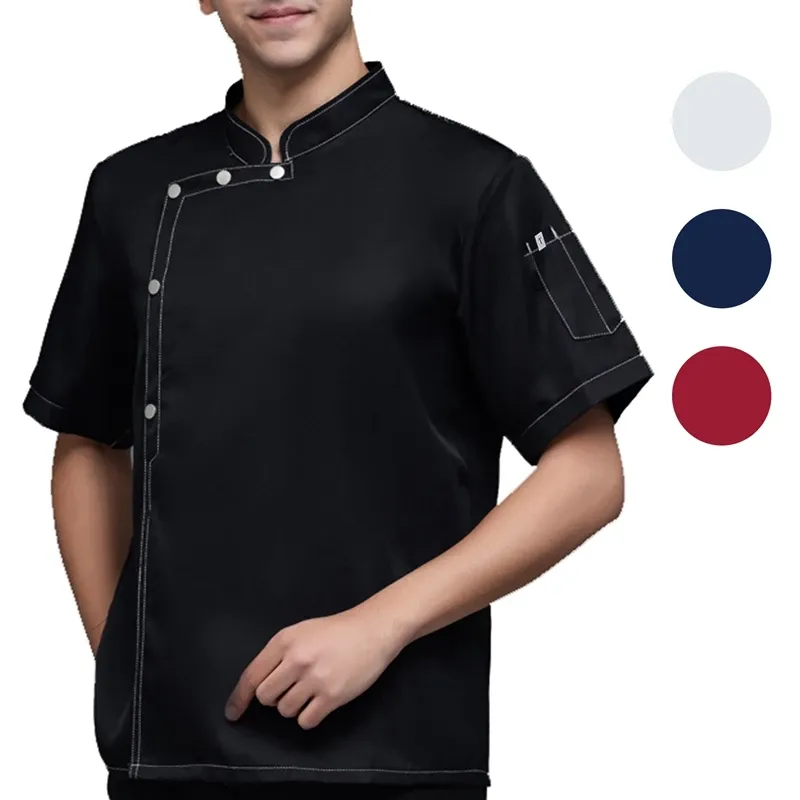 Breathable Summer Chef Uniform Set Short Sleeve Chef Jacket, Restaurant  Kitchen Work Clothes, Food Service Overalls, Cook Uniforms Buy Now!