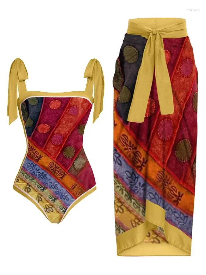 Retro w stylu stroje kąpielowej damskiej kontrastowe kolory bikini moda