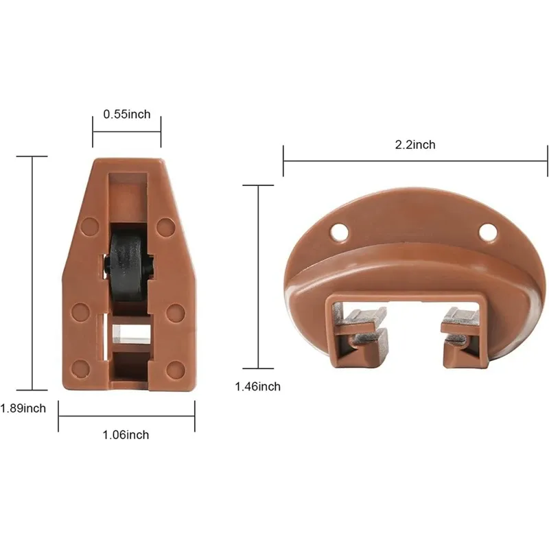 Ladegeleidergeleiders Plastic met Roller Undermount Lade Glaides Stopper voor vervanging van dressoirladen