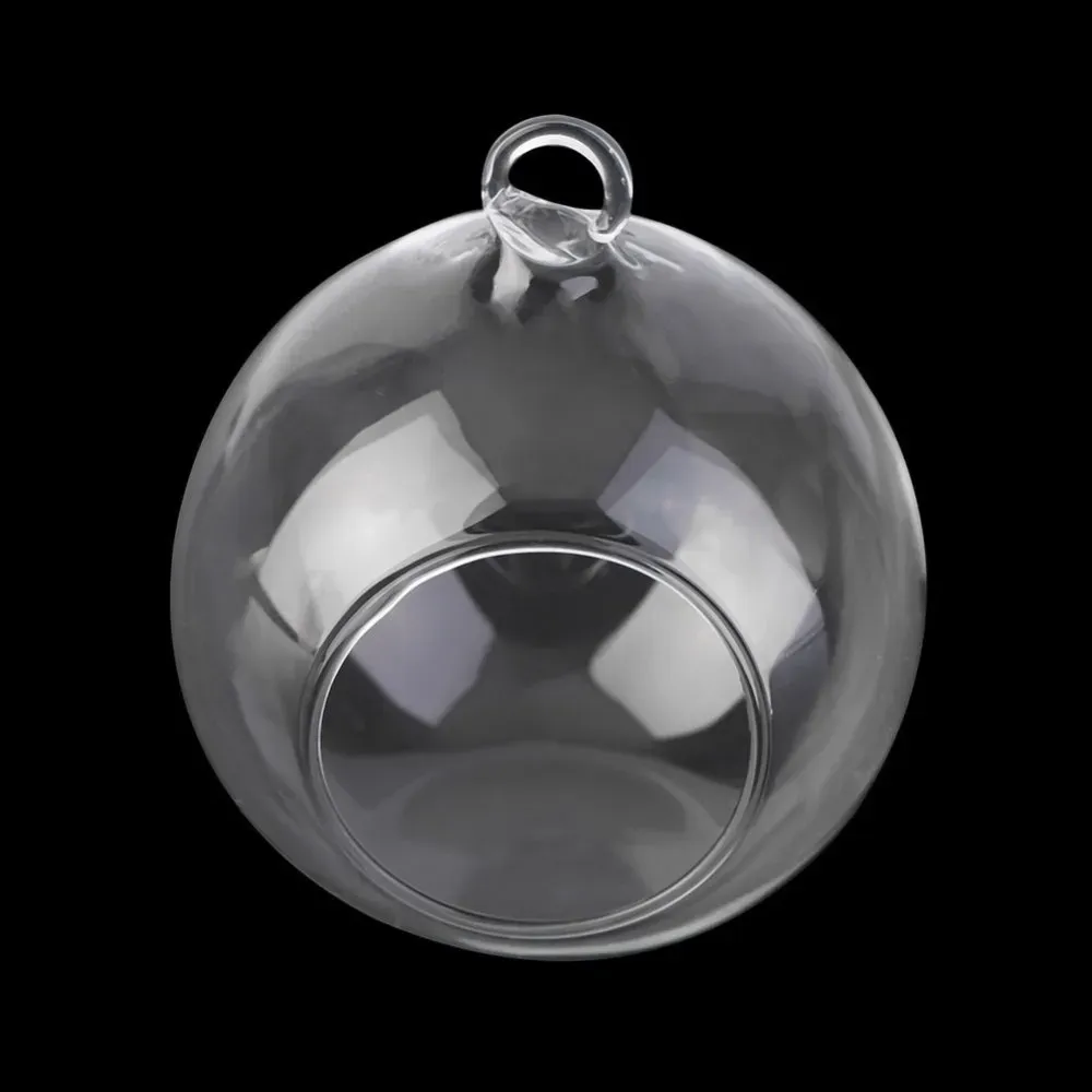 12pc 6/8 cm a sfera trasparente Globe a forma di vetro appeso vetro piante fiorite di fiori Terrarium Contenitore Micro paesaggio fai da te