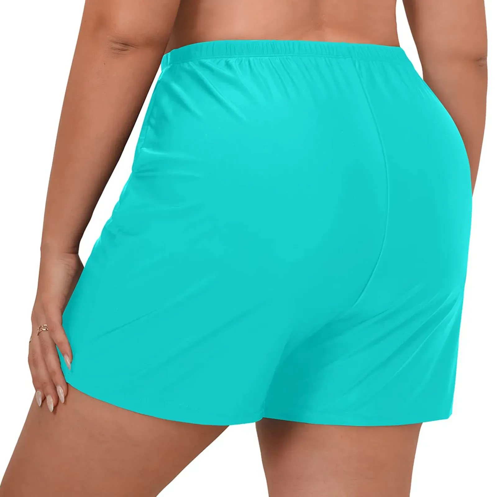 Alta cintura Biquíni Bottomswearwear short shorts maiôs de banheira de fundo mulheres ruched shirre barriga de controle de calça de tamanho grande calça