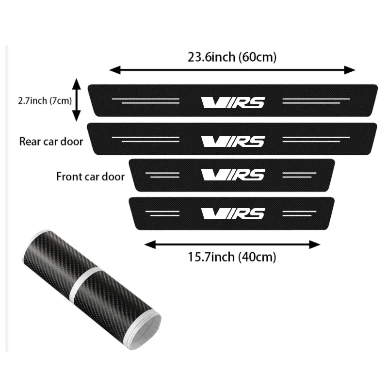 Autodeur dorpel slijtage drempel drempel achteraan bumper anti krassticker voor skoda vrs logo 2021 2020 2019 2018 2017 2017 2015