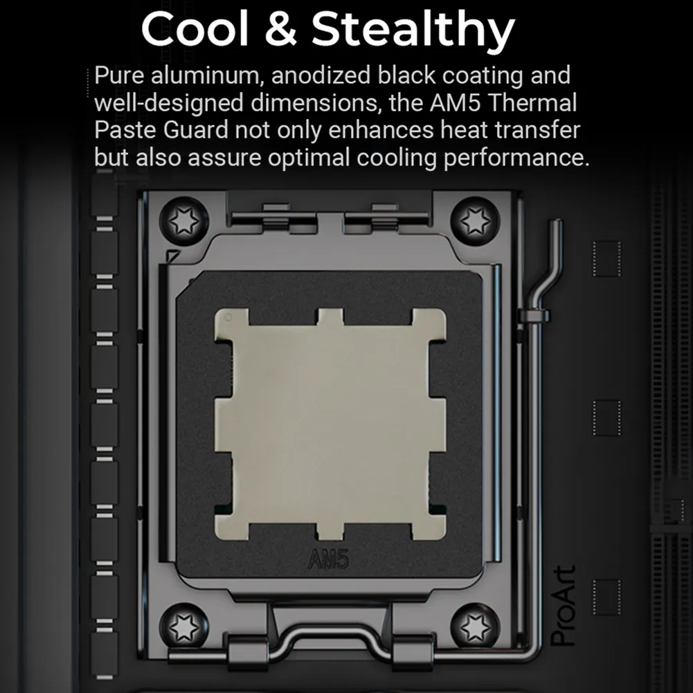 AM5 CPU Kupfer Kontaktrahmen – Fixierrahmen Für AMD Ryzen 7950X, 7700X, 7900X, 7600X, 45x45 Mm, Schraubenlos