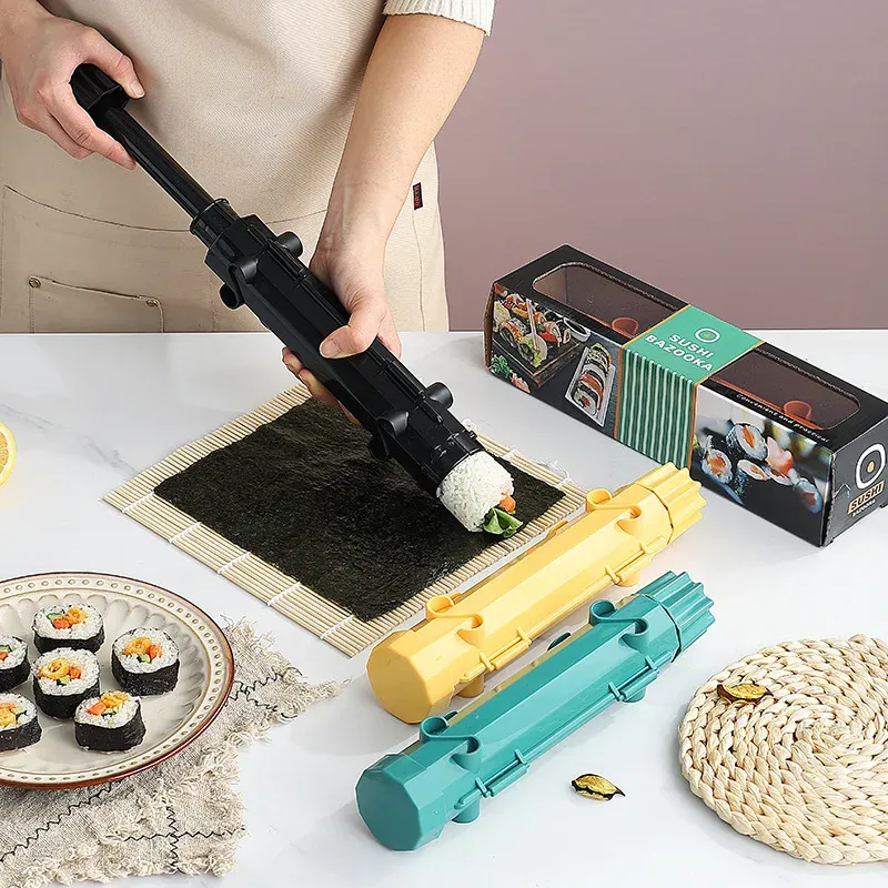 Sushi Bazooka Roller – DIY Sushi Making Tool With Cylindrical Mold | BPA-Free Sushi Maker For Beginners & Home Kitchens