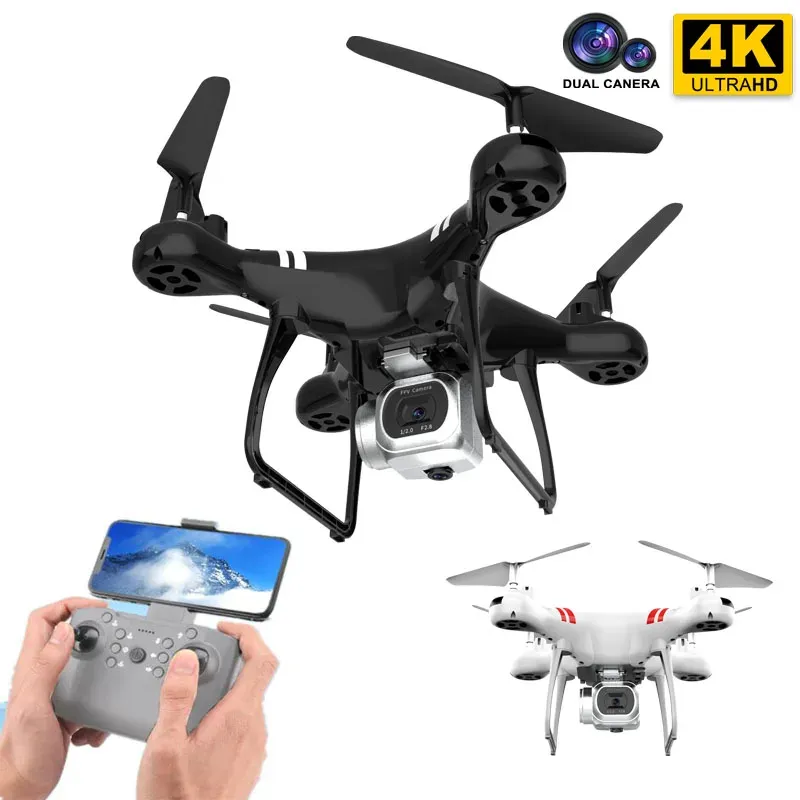 Drohnen Beruf Ky101 Drohne 4K WiFi RC Quadcopter mit Kamera Dual HD Aerial FPV Hubschrauber Ein wichtiges Rückkehrspielzeug für Jungen Geschenkkind