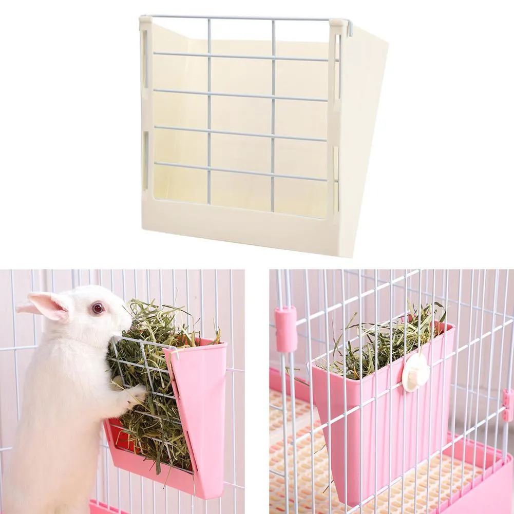 Acessórios para gaiola de alimentador de feno de grande capacidade para coelhos para coelhos Birds -porco chinchilla porco