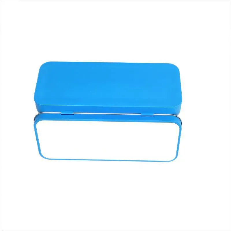 Sublimation Stationery Box Blank Blue And Pink Sublimation Pencil Case Storage Box Aluminum Sheet DIY 190x80x25mm Wholesale