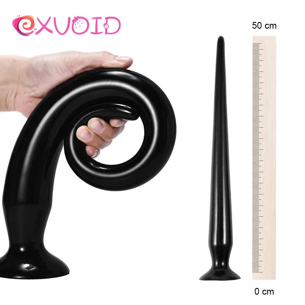 Exvoid dildo rumpa plug Sexig leksaker för kvinnor män shoppar superlång anus dilikon silikon 50 cm kött anal prostata massgaer