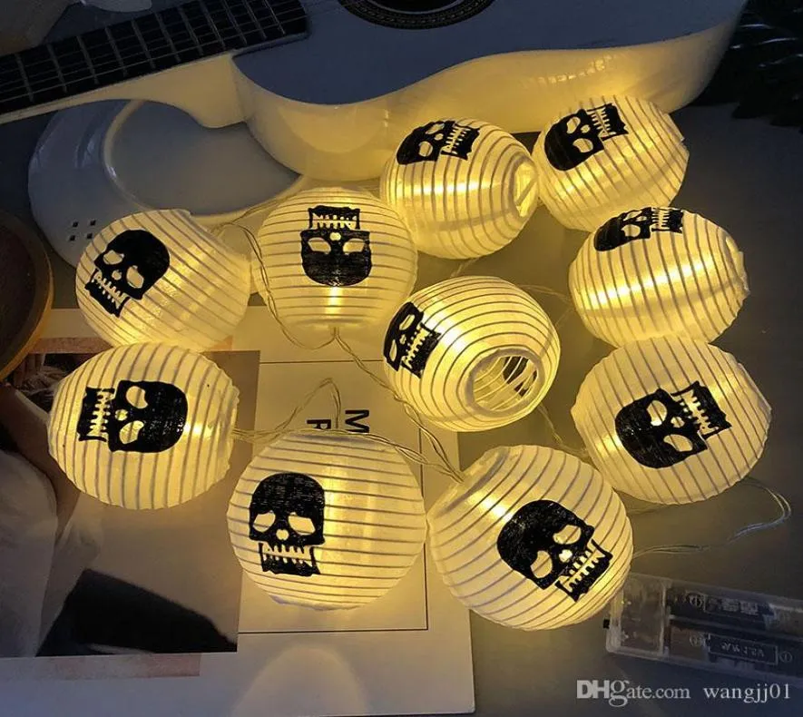 Halloween Skull LED Light String Garland Battery Box Device New Year Christmas Decorations for Halloween Home Christmas Ornaments 9088991