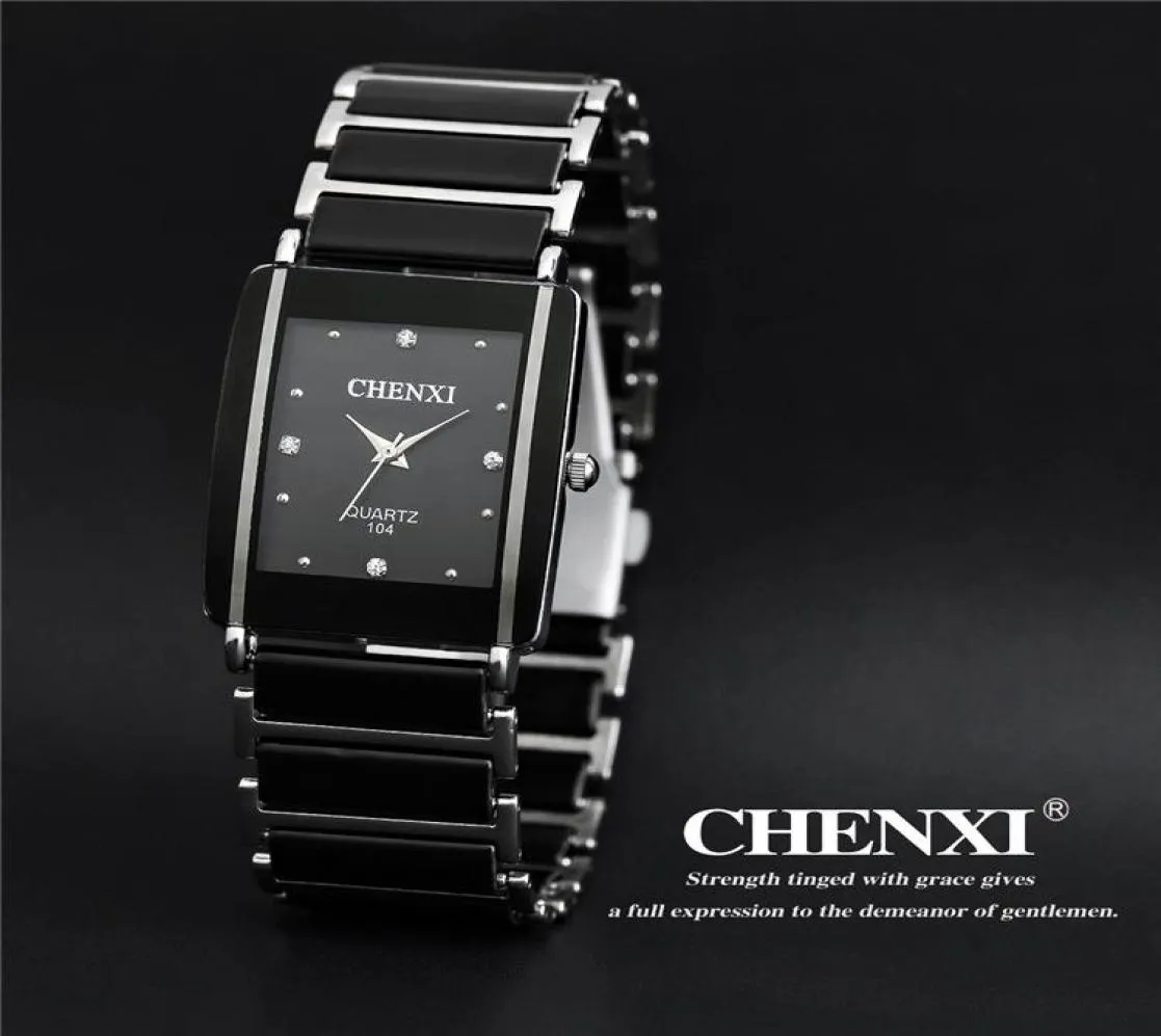 Wristwatches Fashion S Est High Quality Brand Chenxi Women Men Couples Leisure Watch Waterproof Square Ceramics Wristwatch Cx1044411134