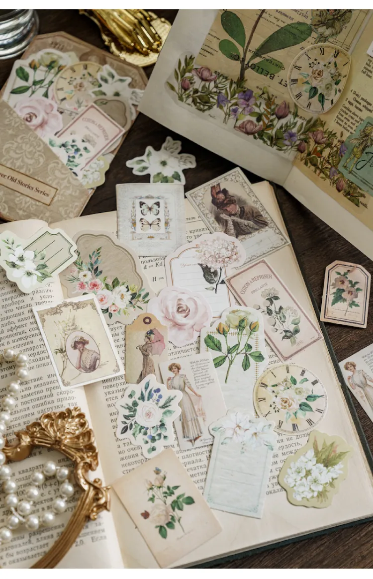 Enchanted Forest Stickers - 5 Pack PVC Watercolor Transfer Stickers For Journaling