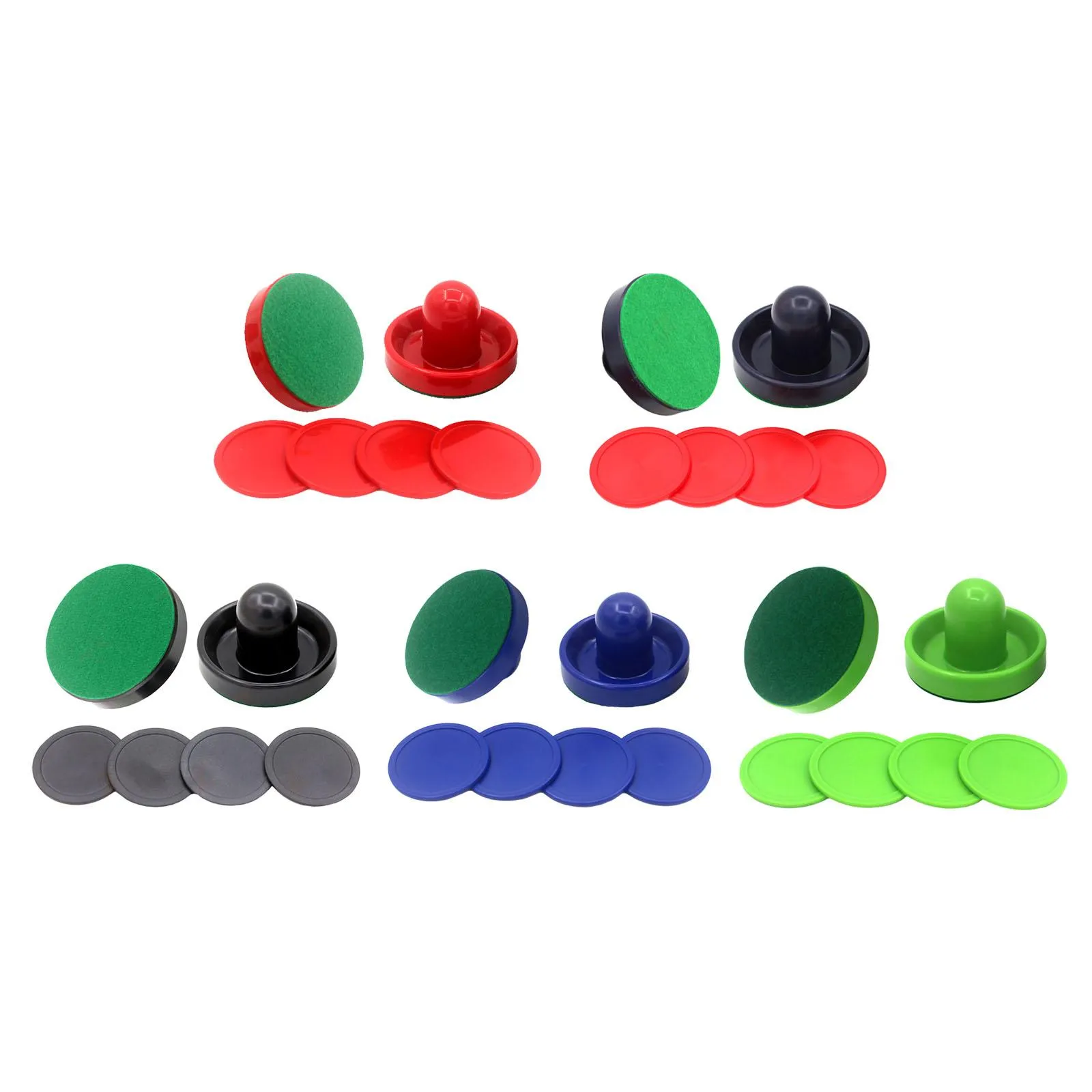 1 Set Mini Air Hockey Pushers and Air Hockey Pucks, Felt Hockey Paddles for Family Game Game Tables Air Hockey Tables Equipment