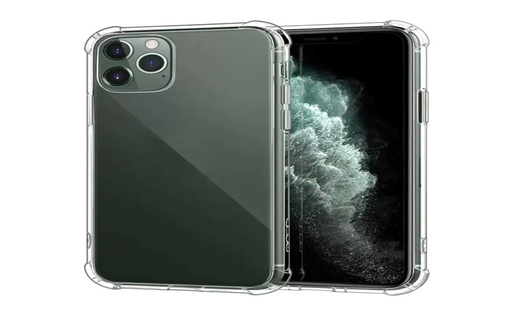 Wyczyść obudowy telefoniczne dla iPhone'a 14 13 12 11 Pro Max XS XR 8 7 Plus TPU Przezroczysta okładka antyfalowa dla Samsung S20 S101169501