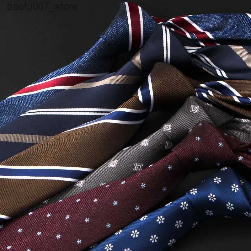 Ties cravatte da uomo Business professionale cravatta da lavoro a strisce da 8 cm Cinta floreale casual tieq