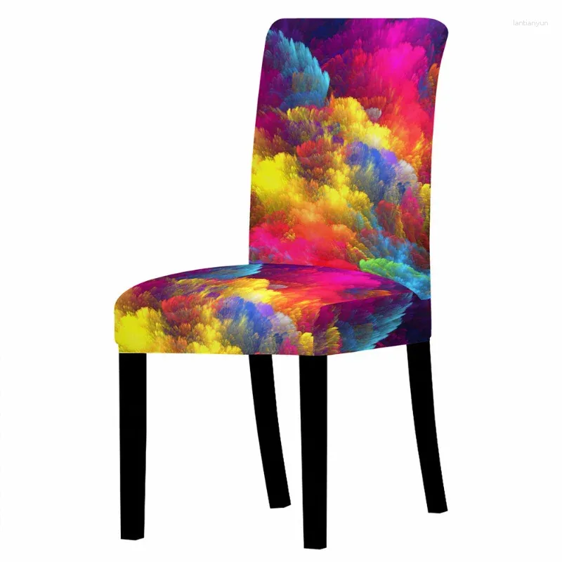 Couvre-chaise Couvrairement à imprimé nuage de ciel multicolaire