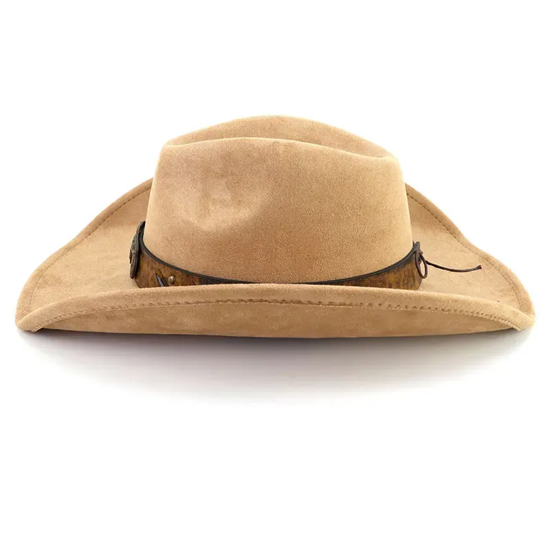 Wide Brim Felt Hats Bulk Suede Western Fedora Hat Mens Womens  Jazz Top Cap Men Women Fedoras Couple Caps Wholesale
