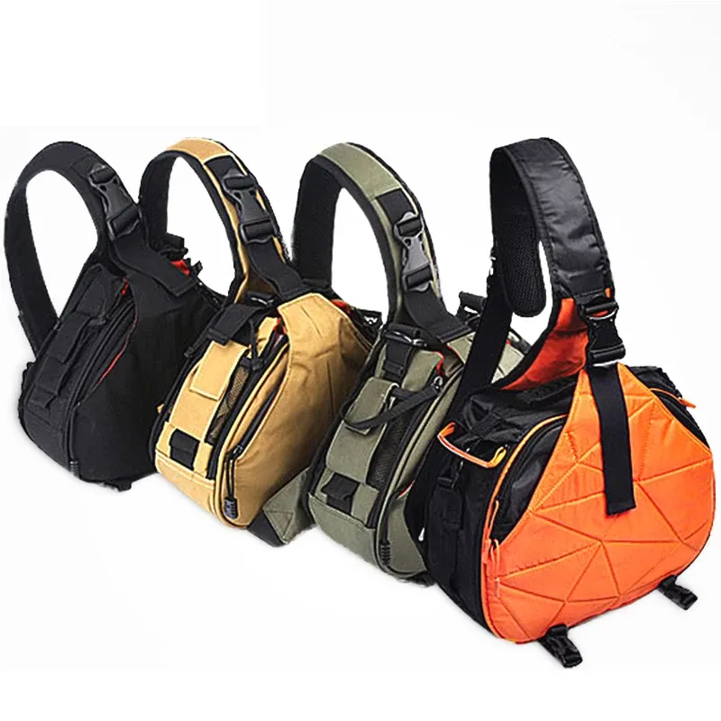 Bags Sling Shoulder Cross Camera Bags Orange Digital Camera Case Sling Canvas Soft Men Women Bag for Canon Nikon Sony K1