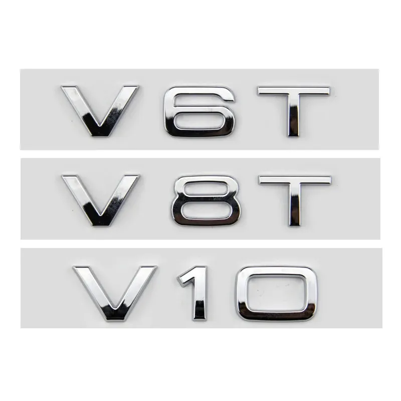 3D ABS CAR Letters V10 V8T V6T Логотип CAR