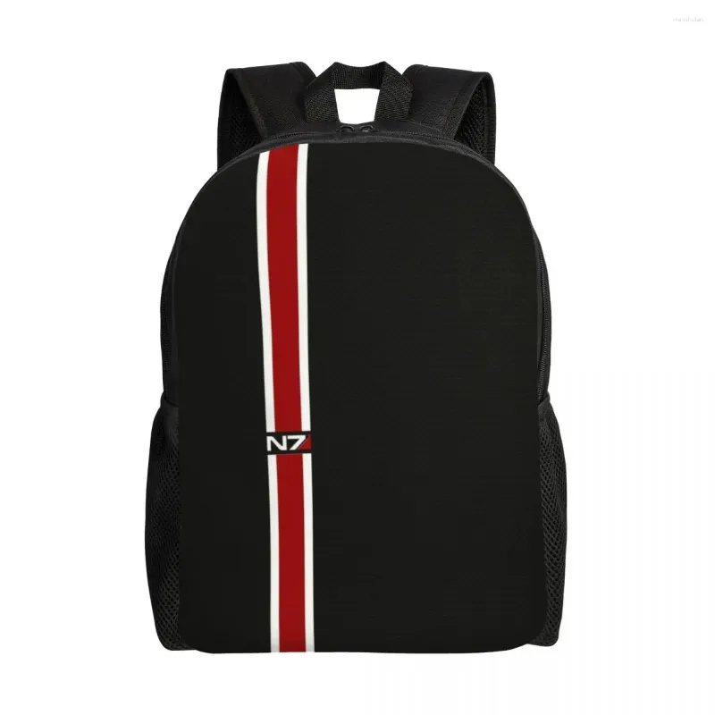 Zaino videogioco classico N7 Mass Effect Laptop Men Women Casual Bookbag per la borsa degli studenti universitari scolastici