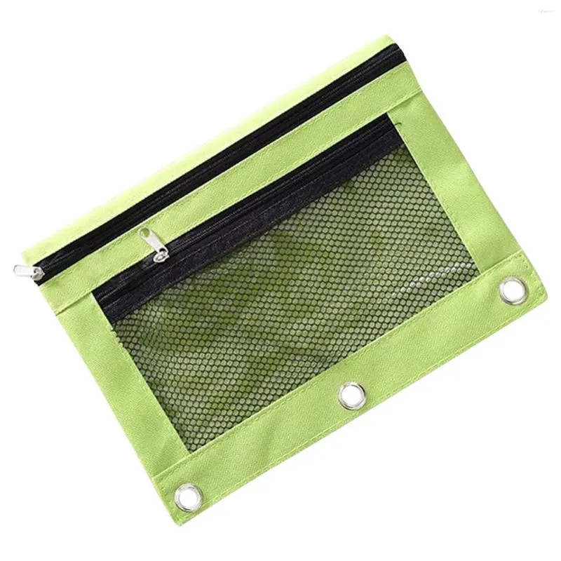 Storage Bags 21X18cm Mesh Double Zipper Pouch Document Bag Waterproof Zip File Folders A4 School Office Supplies Pencil Case