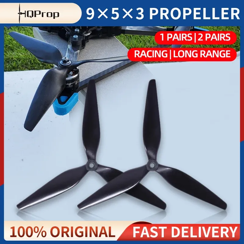 Drones 1/2pairs HQPROP 9X5X3 9050 3BADE PROPELLER CW CCW 9 inch rekwisieten voor RC FPV Xclass Macroquad Cinelifter Long Range Racing Drone