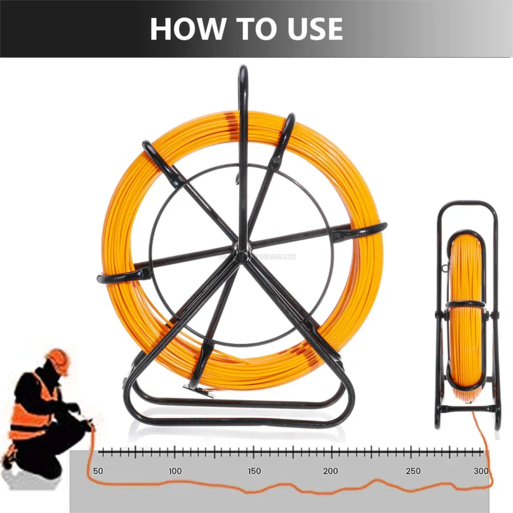 VEVOR Fibreglass Fish Tape 150m 7.9mm Needle Electrician | FindTheDeal