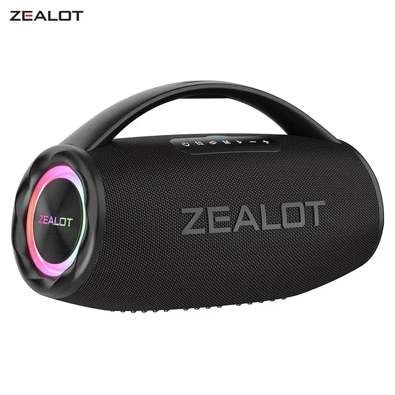 Zealot S97 80W Bluetooth-luidspreker Portable Speaker met Bluetooth 5.2, draagbare handgreep, 18-uur speeltijd, voor feest, kamperen