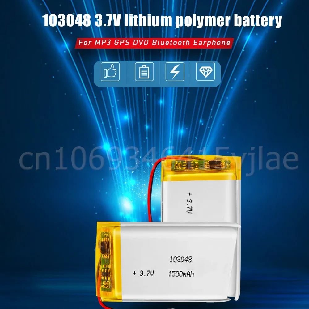 1-2pcs Rechargeable 103048 3.7V 1500mAh Li-Po Lithium Polymer Batter