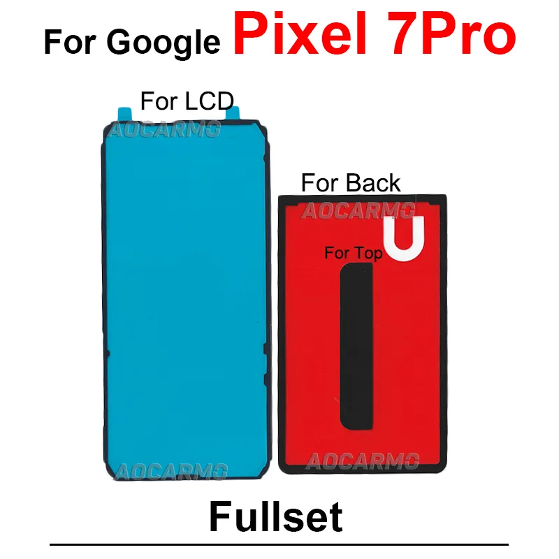 1PCS pour Google Pixel 7 Pro 7a 7Pro Autocollant arrière arrière et écran LCD Affichage de la colle frontale adhésif