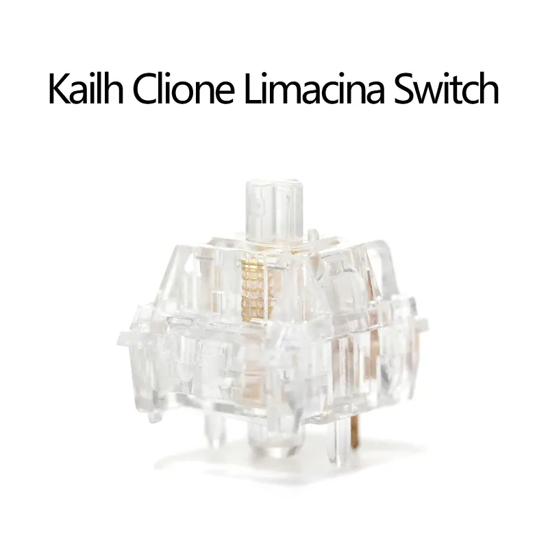 Klawiatury Kailh Clione Limacina Switch dla mechanicznej klawiatury przezroczysty 5pins Switchlinear/dotykowy RGB