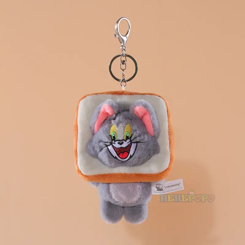 Tom & Jerry Plush Keychains: Cute Cartoon Character Bagel Cake Jerry ...