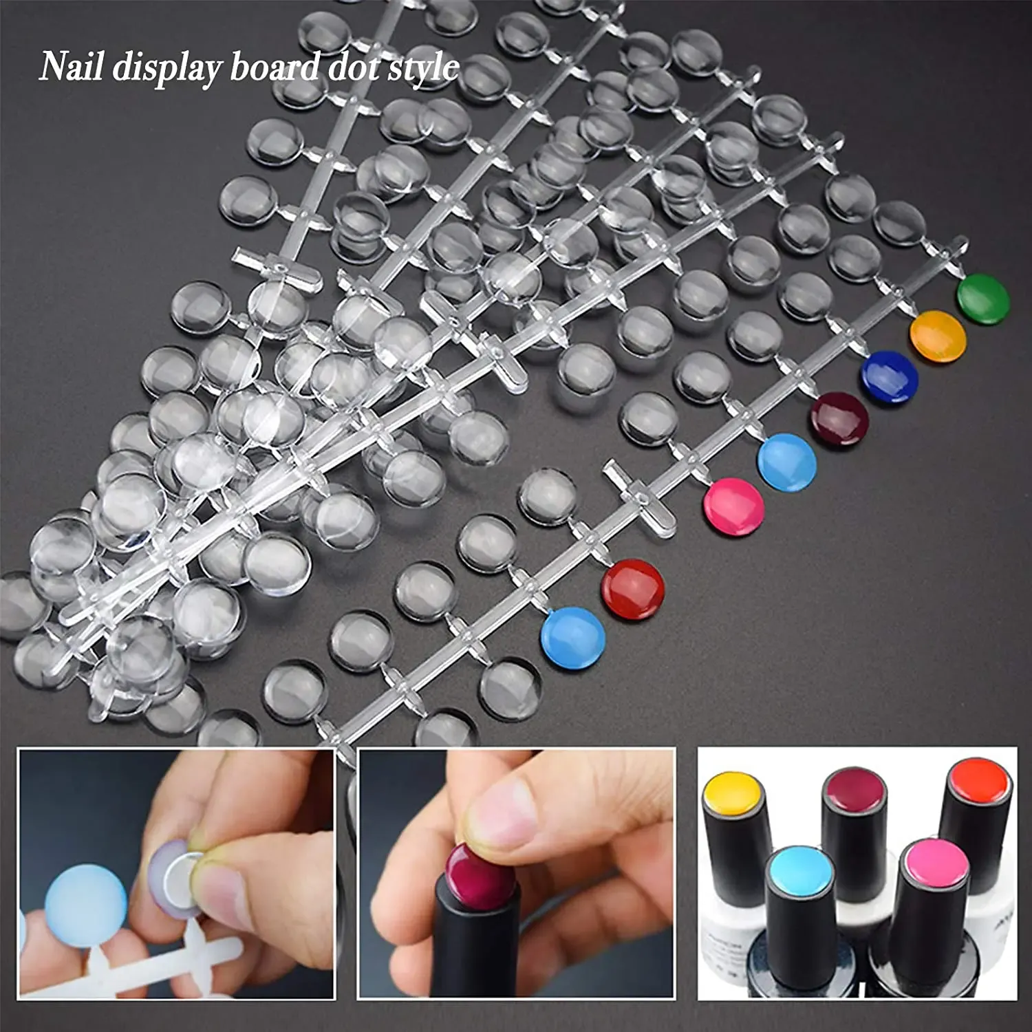 24/50/120pcs Nail Pop Dots для бутылок Ложные ногти советы по тренировке цветовой карты, плоский гель гвоздь ногтя