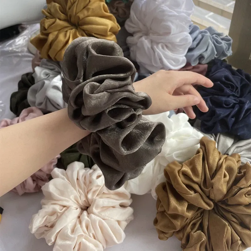 3 Stück Volumen Scrunchies – Große Haargummis, Haarreif Für Volumen, Auch Für Hijab Geeignet, Weich & Dehnbar