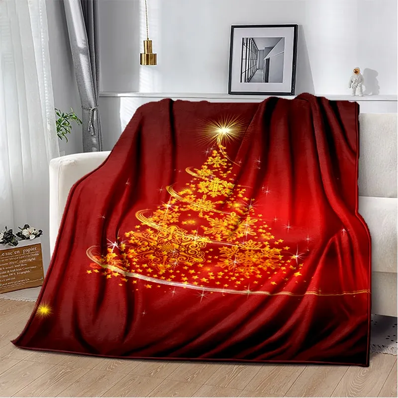 Capa de manta de flanela moderna, presente de Natal, macio, pelúcia, sofá, cama, arremesso, desenho animado, colcha, colchas de piquenique, cobertores de piquenique