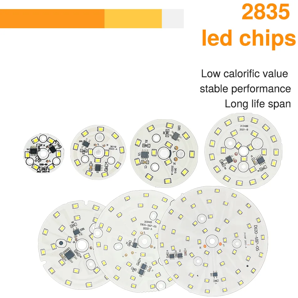 Led Chip Light Set LED Chip Lights for Downlight 3W 5W 7W 9W 12W 15W 18W SMD 2835 Round AC ...