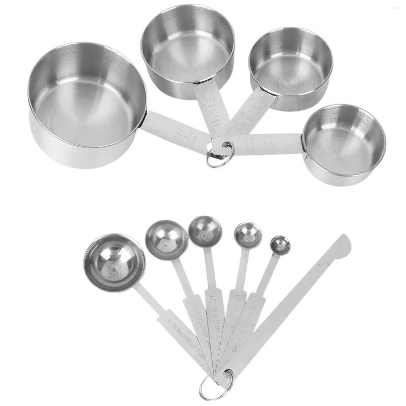 Bowls 10Pcs Measuring Cups Premium Stackable Tablespoons Spoon Set Stainless Steel And Spoons