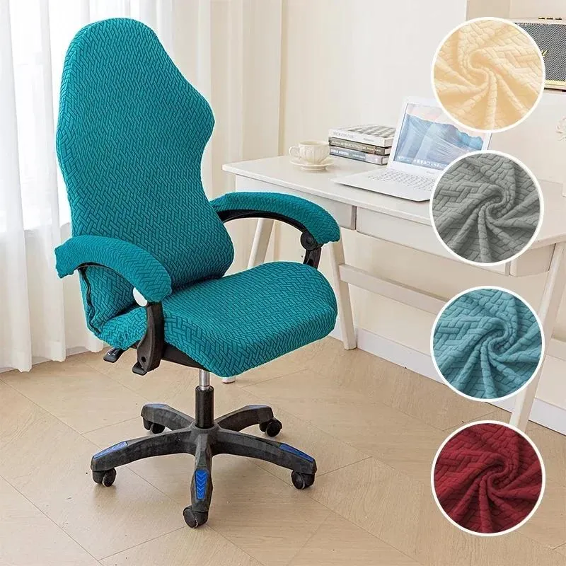 Couvre-chaise Fashion Simple Home Gaming Cover Universal Computer Game Competitive Seat BackRest ArmRest élastique pivotant