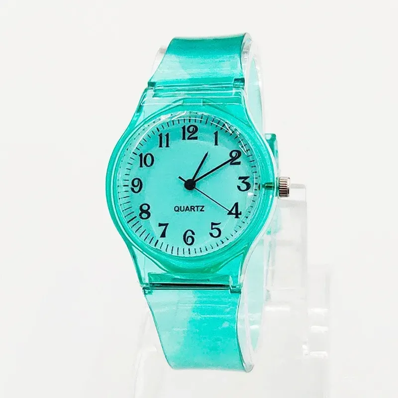 Cute Jelly Transparent Quartz Watch - Large Face, Soft Silicone Strap H1381c125c55d48a1917d949246b8a  main image 2