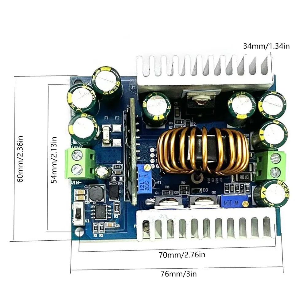 Convertitore Buck da 500 W 15A DC-DC 12-95V a 1,5-90 V Modulo di alimentazione a gradino CC CC MODULO DI TENSIONE DELLA TENSIONE CV